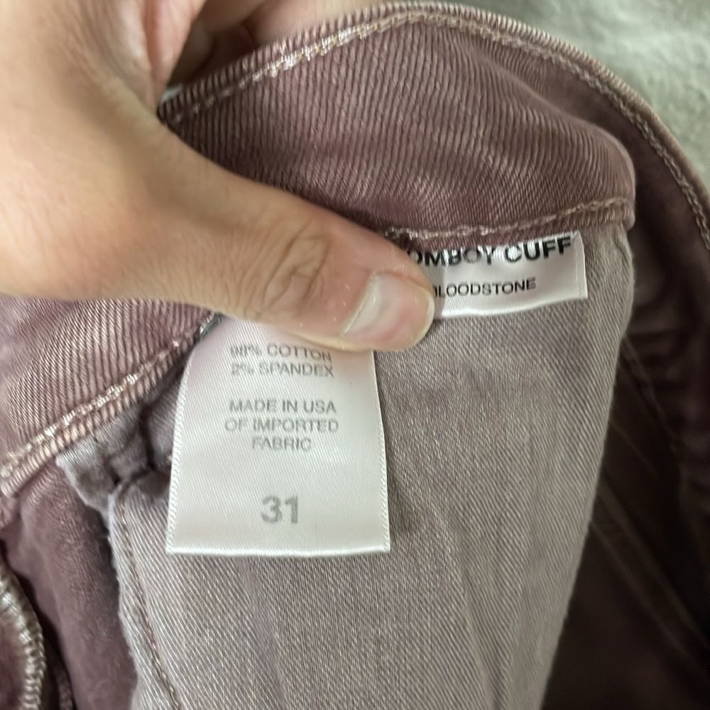 AMO Denim Jean Shorts You Are Love short red Size 31 Tommy Cuff Color Bloodstone - Picture 5 of 5